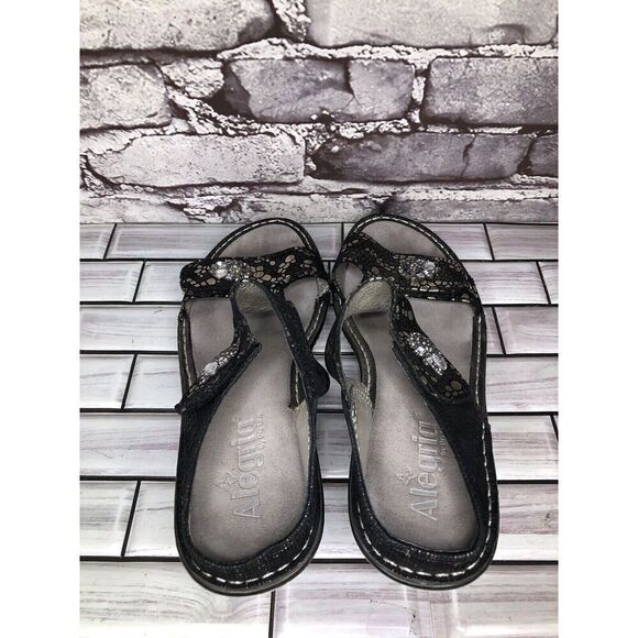 ALEGRIA Lara Pewter Mosaic LAR-780 Slip-On Comfort Sandals Women Sz 38EU/7.5M US - Picture 6 of 16